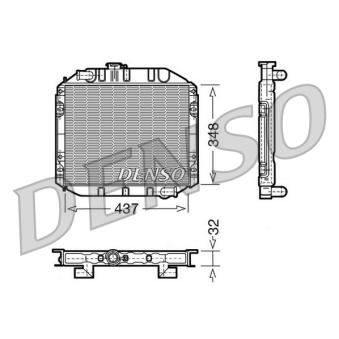 Radiateur, refroidissement du moteur DENSO OEM 74BB8005DA