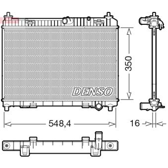 Radiateur, refroidissement du moteur DENSO DRM10113 pour FORD B-MAX 1.6 Ti - 105cv