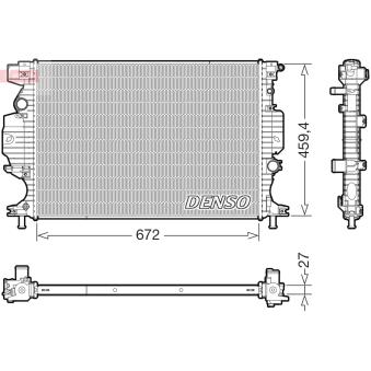Radiateur, refroidissement du moteur DENSO DRM10125 pour FORD GALAXY 1.5 EcoBoost - 160cv
