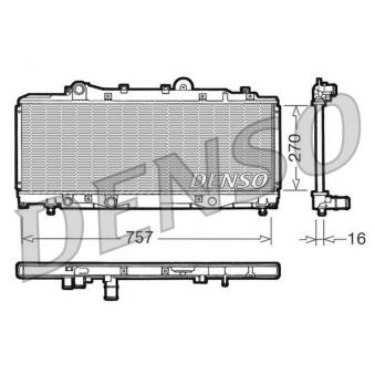 Radiateur, refroidissement du moteur DENSO [DRM13001]