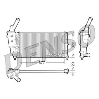 Radiateur, refroidissement du moteur DENSO OEM 46763322