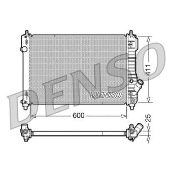 Radiateur, refroidissement du moteur DENSO [DRM15004]