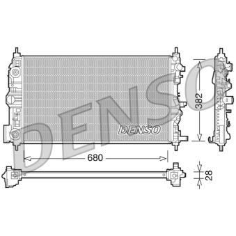 Radiateur, refroidissement du moteur DENSO OEM 13267667