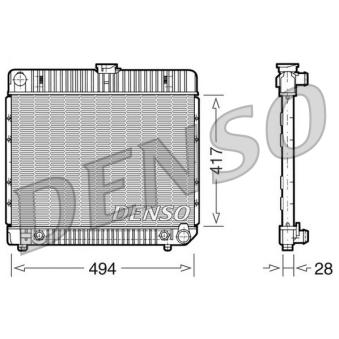 Radiateur, refroidissement du moteur DENSO OEM 1235015801
