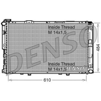 Radiateur, refroidissement du moteur DENSO DRM17039