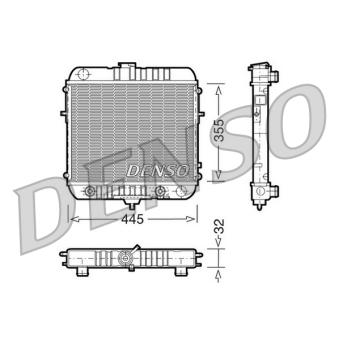 Radiateur, refroidissement du moteur DENSO [DRM20073]