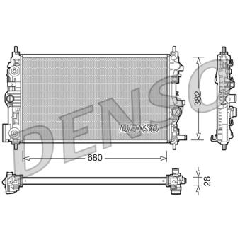 Radiateur, refroidissement du moteur DENSO DRM20079