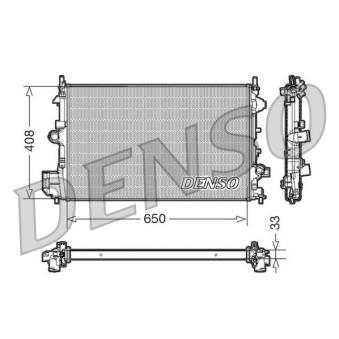 Radiateur, refroidissement du moteur DENSO DRM20088