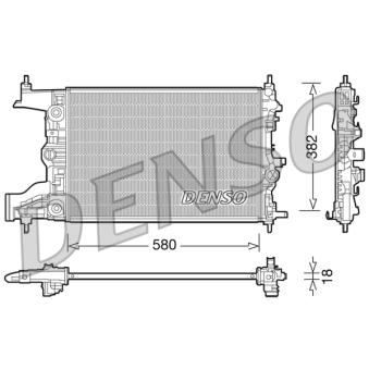 Radiateur, refroidissement du moteur DENSO DRM20099