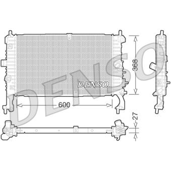Radiateur, refroidissement du moteur DENSO DRM20106
