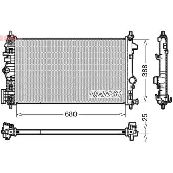 Radiateur, refroidissement du moteur DENSO DRM20108 pour RENAULT LAGUNA 2.0 CDTI - 110cv