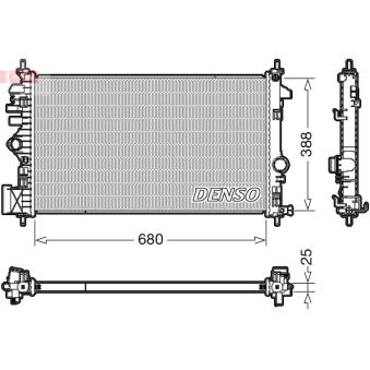 Radiateur, refroidissement du moteur DENSO DRM20109 pour RENAULT LAGUNA 2.0 CDTI - 110cv