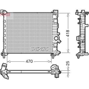 Radiateur, refroidissement du moteur DENSO DRM20114