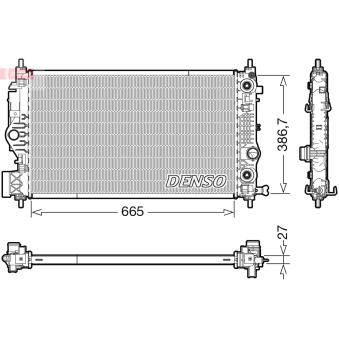 Radiateur, refroidissement du moteur DENSO DRM20126