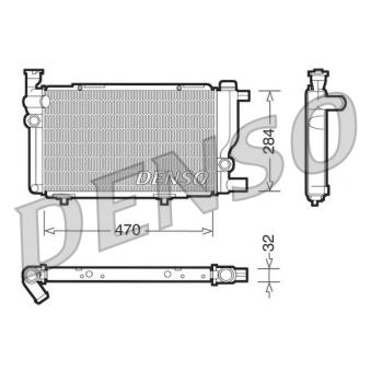 Radiateur, refroidissement du moteur DENSO DRM21013