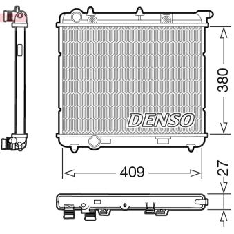 Radiateur, refroidissement du moteur DENSO OEM 1330Q5