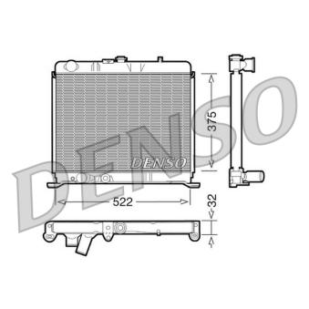 Radiateur, refroidissement du moteur DENSO DRM21060