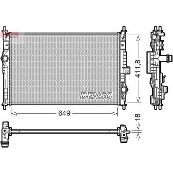 Radiateur, refroidissement du moteur DENSO DRM21103 pour KIA CLARUS 2.0 BlueHDi 150 - 150cv