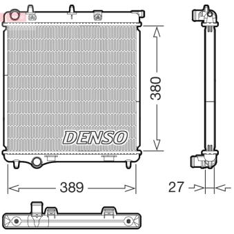 Radiateur, refroidissement du moteur DENSO OEM 133362