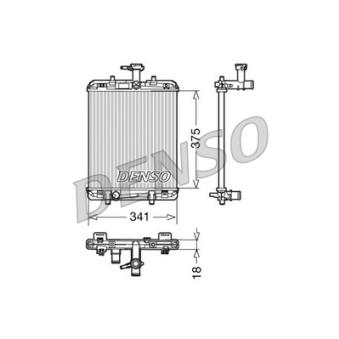 Radiateur, refroidissement du moteur DENSO OEM 164000Q010