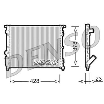 Radiateur, refroidissement du moteur DENSO DRM23001