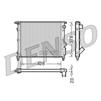 Radiateur, refroidissement du moteur DENSO DRM23004