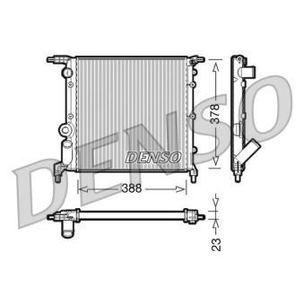 Radiateur, refroidissement du moteur DENSO DRM23006