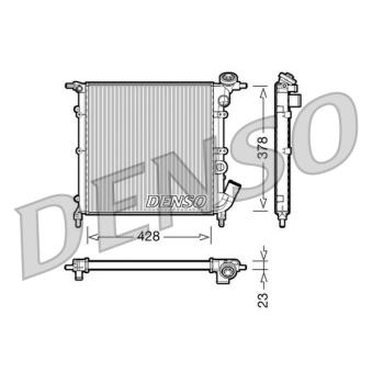 Radiateur, refroidissement du moteur DENSO [DRM23012]