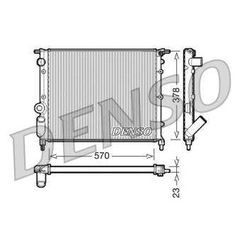 Radiateur, refroidissement du moteur DENSO DRM23013