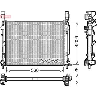 Radiateur, refroidissement du moteur DENSO OEM 8200418329