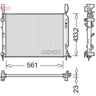 Radiateur, refroidissement du moteur DENSO DRM23042