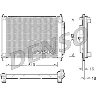 Ensemble condenseur et radiateur DENSO DRM23101 pour RENAULT MODUS 1.6 - 88cv