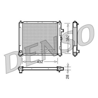 Radiateur, refroidissement du moteur DENSO DRM24013
