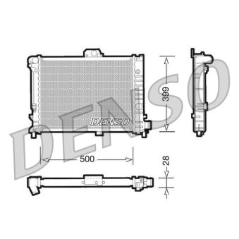 Radiateur, refroidissement du moteur DENSO DRM25005