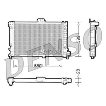 Radiateur, refroidissement du moteur DENSO DRM25007