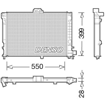 Radiateur, refroidissement du moteur DENSO [DRM25010]