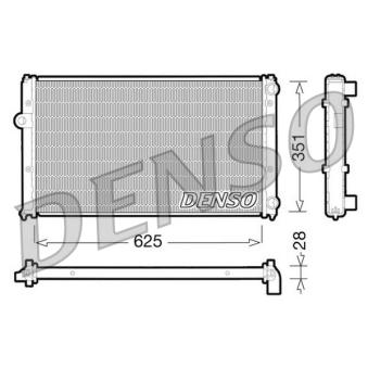 Radiateur, refroidissement du moteur DENSO OEM 6K0121253M