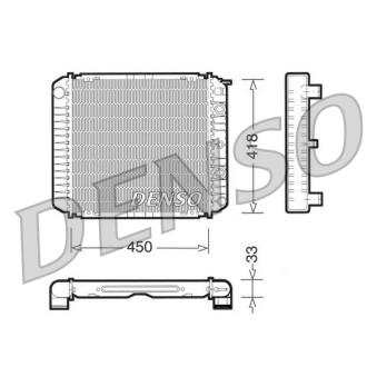 Radiateur, refroidissement du moteur DENSO OEM 1346015