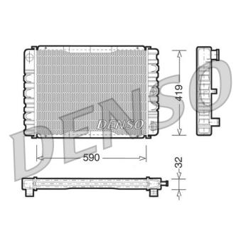 Radiateur, refroidissement du moteur DENSO [DRM33030]