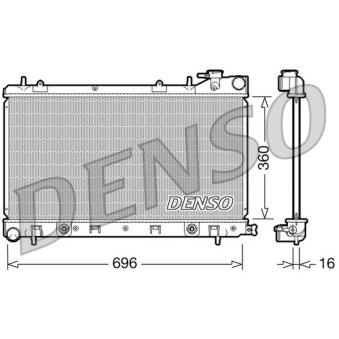 Radiateur, refroidissement du moteur DENSO DRM36002