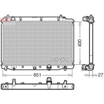 Radiateur, refroidissement du moteur DENSO [DRM40036]
