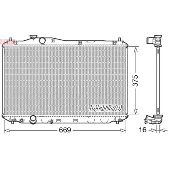 Radiateur, refroidissement du moteur DENSO OEM 19010R1AA52 Radiateur, refroidissement du moteur DENSO OEM 19010R1AA52