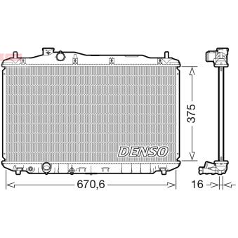 Radiateur, refroidissement du moteur DENSO DRM40105