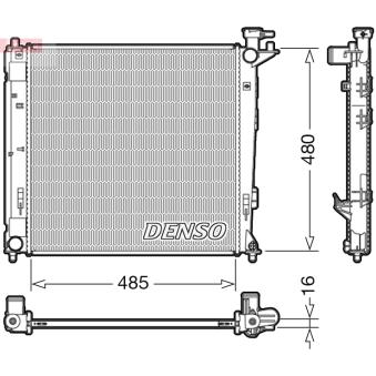 Radiateur, refroidissement du moteur DENSO [DRM41008]