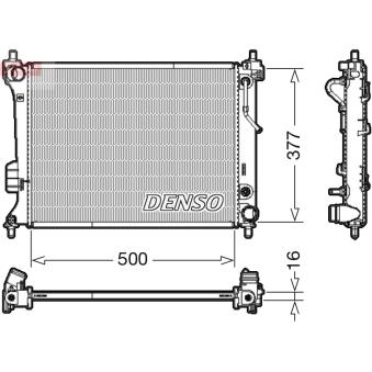 Radiateur, refroidissement du moteur DENSO OEM 253101J050