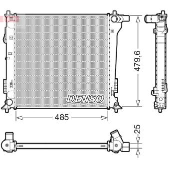 Radiateur, refroidissement du moteur DENSO [DRM41020]