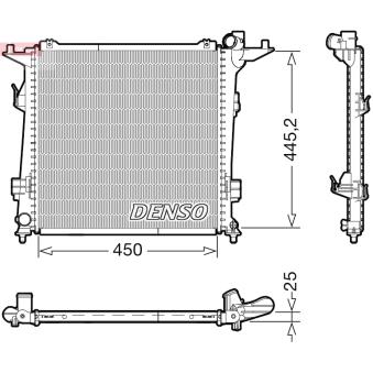 Radiateur, refroidissement du moteur DENSO DRM43006