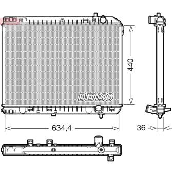 Radiateur, refroidissement du moteur DENSO [DRM43008]