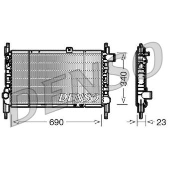 Radiateur, refroidissement du moteur DENSO DRM44003
