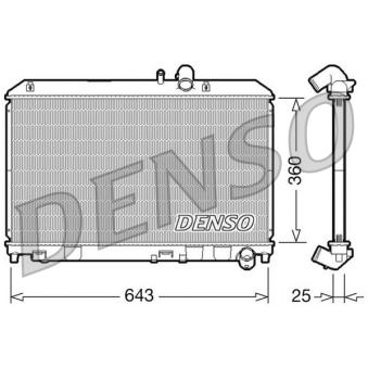 Radiateur, refroidissement du moteur DENSO DRM44013